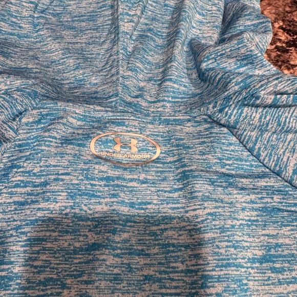 Under Armour Heathered Light Blue Hooded Long Sleeve - Picture 4 of 4